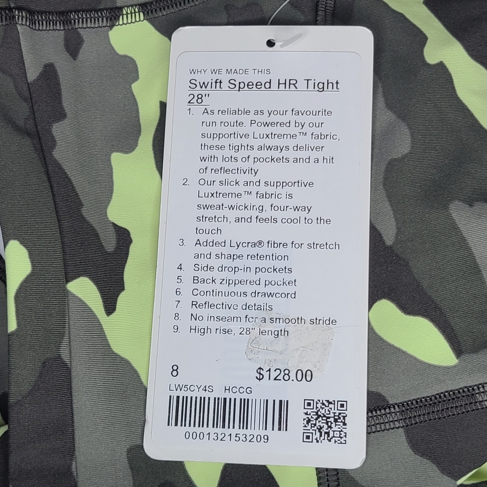 Lululemon Swift Speed High-Rise Tight 28" W5CY4S Size 8 NWT - Picture 9 of 11